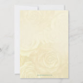 Aqua Ivory Rozen  Bridal Tea Uitnodiging (Achterkant)