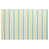Aqua, jaune, tissu blanc de rayure de Chevron (Yard)