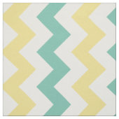 Aqua, jaune, tissu blanc de rayure de Chevron (Échantillon)