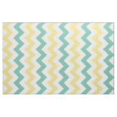 Aqua, jaune, tissu blanc de rayure de Chevron (Fat Quarter)