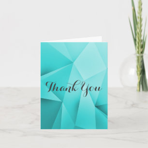 Aqua Jewel Tones Carte de remerciements