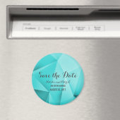 Aqua Jewel Tones Save the Date Magnet (In Situ (Lave-vaisselle))