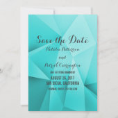 Aqua Jewel Tones Save the Date Uitnodiging (Voorkant)