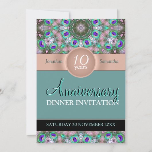 Aqua Jewels Anniversaire Fête Invitation (Devant)