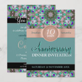 Aqua Jewels Anniversaire Fête Invitation (Devant / Derrière)