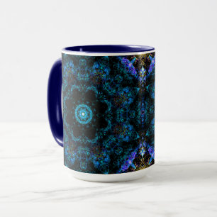 Aqua Kaleidoscope-effect Mok