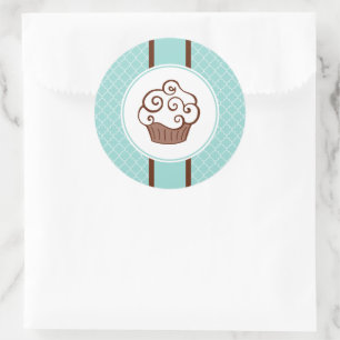 Aqua Kantstrook Cupcake Stickers