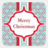 Aqua Kerst stickers (Voorkant)