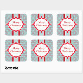 Aqua Kerst stickers (Vel)