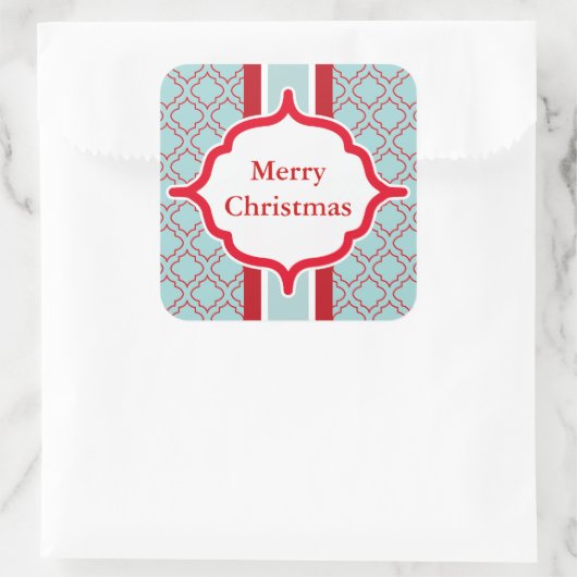 Aqua Kerst stickers (Tas)