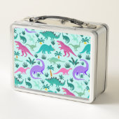 Aqua | Kinder naam van het kleurrijke dinosauruspa (Achterkant)