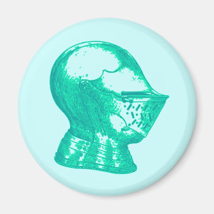Aqua Knight Armor Medieval Helmet Knachten Magneet