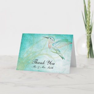 Aqua Kolibrie Aquarel Dankkaart Bedankkaart