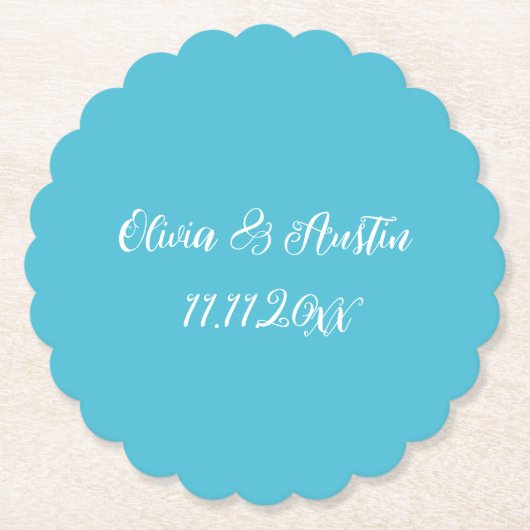 Aqua kuststrand kartonnen onderzetters (Voorkant)