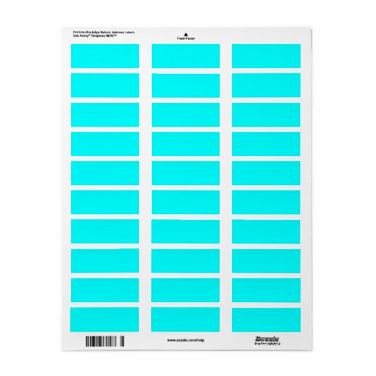 Aqua Label (Full Sheet)