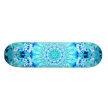 Aqua Lace, Delicate, Abstract Mandala