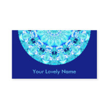 Aqua Lace, Delicate, Abstract Mandala