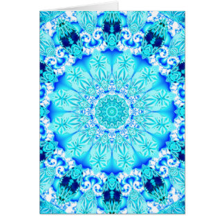 Aqua Lace Mandala, Delicate, Abstract
