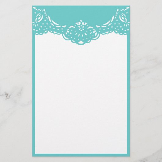 Aqua Lacy Briefpapier (Voorkant)