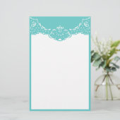 Aqua Lacy Briefpapier (Staand voorkant)