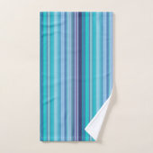 Aqua, Lavender en Blue Stripes Bad Handdoek (Handdoek)