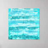 Aqua Layered Ocean Abstract – Modern Turquoise Canvas Afdruk (Voorkant)