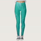 Aqua Leaf Leggings (Voorkant)