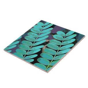 Aqua Leaves Tegeltje