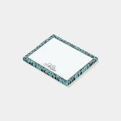 Aqua Leopard Print Post-it® Notes (Schuin)