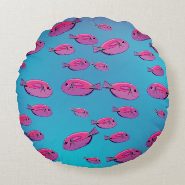 Aqua Life Cushion Rond Kussen (Voorkant)
