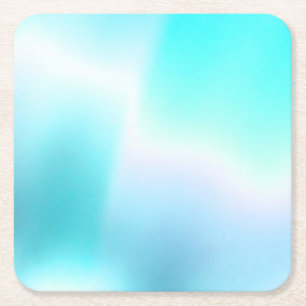 Aqua Lights-Onderzetter Vierkante Kartonnen Onderzetter