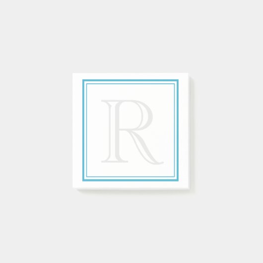 Aqua Lijst Initiaal Post-it® Notes (Voorkant)