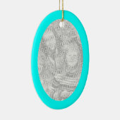 Aqua Lijst Ovaal Ornament (Rechts)