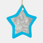 Aqua Lijst Star Ornament (Rechts)