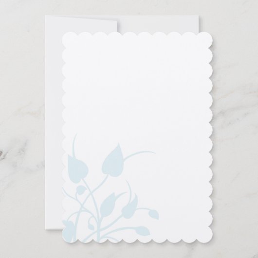 Aqua Lila koraal - Uitnodiging tot bruiloft (Achterkant)