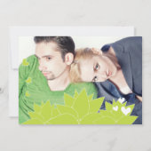 Aqua Limoen Succulent ModernTypography Wedding Kaart (Achterkant)