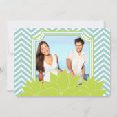 Aqua Limoen Succulent ModernTypography Wedding Kaart (Achterkant)