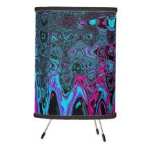 Aqua Magenta et Vagues Abstraites noires