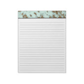 Aqua Marble met Gold Inlay-led 8,5x11 Notitieblok (Gedraaid)