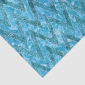 Aqua Marbled Chevron Tissuepapier (Detail)