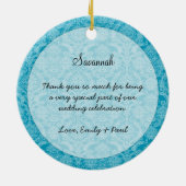 Aqua Mariage Gown Bridesmaid Ornement de Noël (Dos)