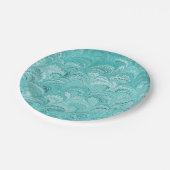 Aqua Marked Paper-ontwerp Papieren Bordje (Gekanteld)