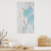 Aqua Marmer Steen Poster (Keuken)