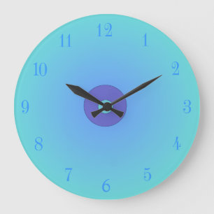 Aqua/mauve > Plain Kitchen Clocks Grote Klok