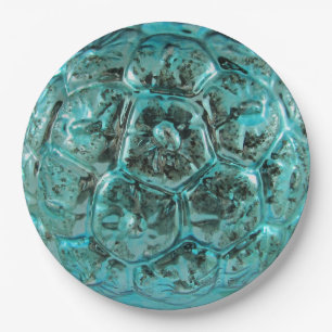 Aqua Mercury Glass Bruiloft Blauwgroen Papieren Bordje