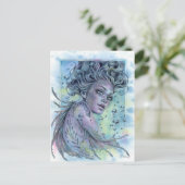 Aqua Mermaid Briefkaart (Staand voorkant)