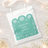 AQUA MEXICAN PAPEL PICADO BEDANKZAKJE (Geknipt)