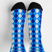 AQUA & MIDNIGHT BLUE Argyle Pattern-Sokken Sokken (Top)