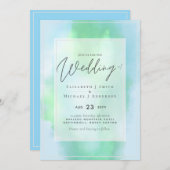 Aqua Mint Dreams Modern Budget Wedding (Voorkant / Achterkant)