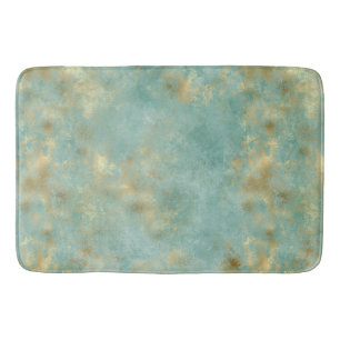 Aqua Mint Gold Glam Abstract Badmat